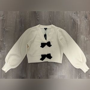 Express Bow Cardigan NEW WITH TAGS